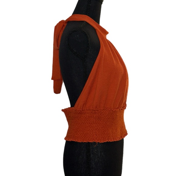 Free People - Chic Halter Top in Rust - Size Medium - Picture 5 of 11